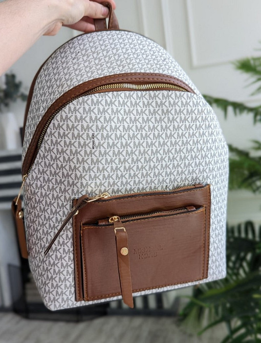 рюкзак міський світлий та темний Michael Kors великий місткий AN15 Вінниця - зображення 8