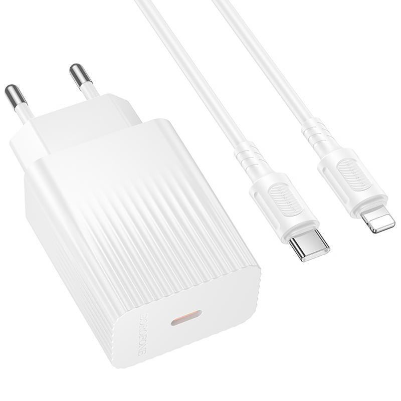 СЗУ Borofone BAS73A Source PD20W (1USB-C) + кабель Type-C to Lightning Херсон - изображение 2