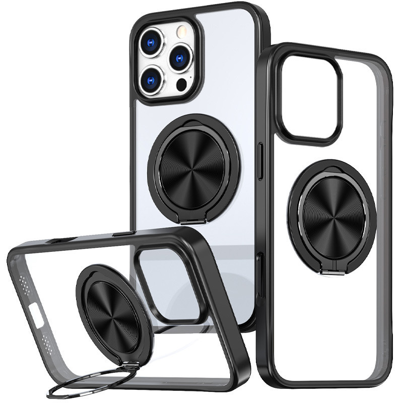 TPU+PC чехол Metal Ring with MagSafe для Apple iPhone 16 Pro (6.3") Херсон - изображение 1