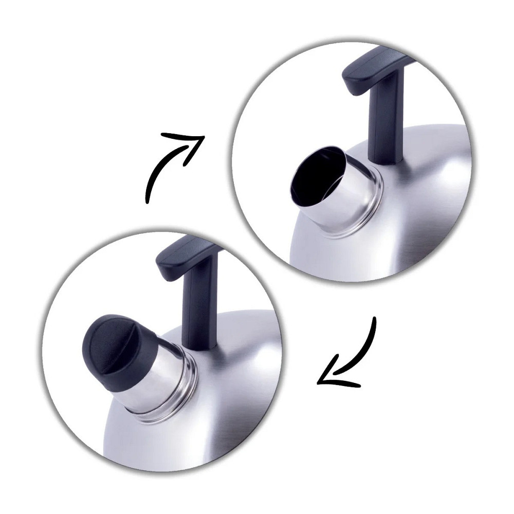 Чайник Kamille из нержавеющей стали со свистком 1,5 л Одеса - зображення 2