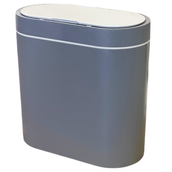 Сенсорное ведро для мусора JAH 8 л прямоугольное серое Київ