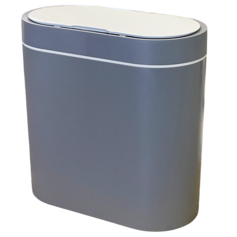 Сенсорное ведро для мусора JAH 8 л прямоугольное серое Київ - зображення 1