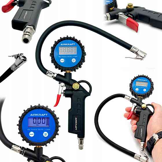 Пистолет для подкачки колес с цифровым манометром 14 бар AIRKRAFT STG-05D Харків