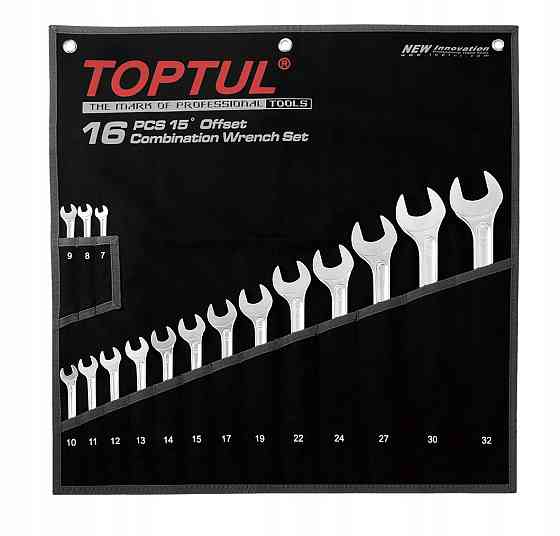 Набор ключей рожково-накидных TOPTUL 16 шт. 7-32 Hi-Performance GPAX1601 Харьков