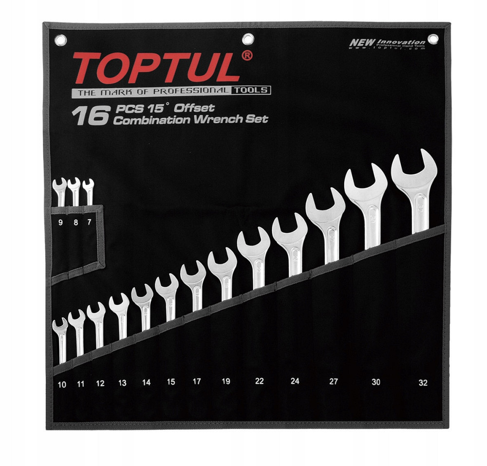 Набор ключей рожково-накидных TOPTUL 16 шт. 7-32 Hi-Performance GPAX1601 Харьков - изображение 2