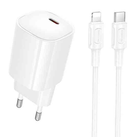СЗУ Borofone BA103A Pudding PD20W (1USB-C) + кабель Type-C to Lightning Херсон