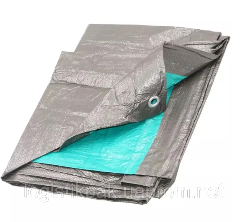 Тент 100г/м2  "Grey"  4*5 м тарпаулиновый тент от дождя Харків - зображення 5
