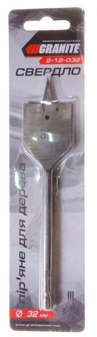 Сверло для дерева GRANITE перьевое 32х152 мм 6-гранный хвостовик ¼" 2-12-032 Харьков - изображение 2