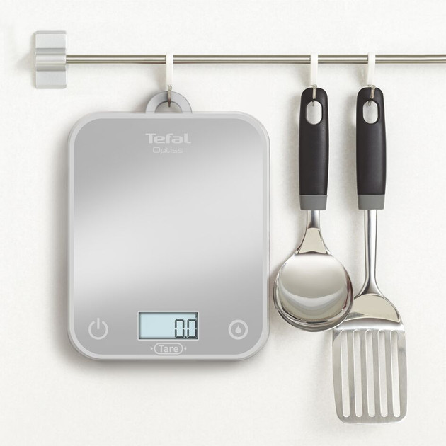 Весы кухонные Tefal Optiss BC50U4V0 5 кг серебристые Київ - зображення 6