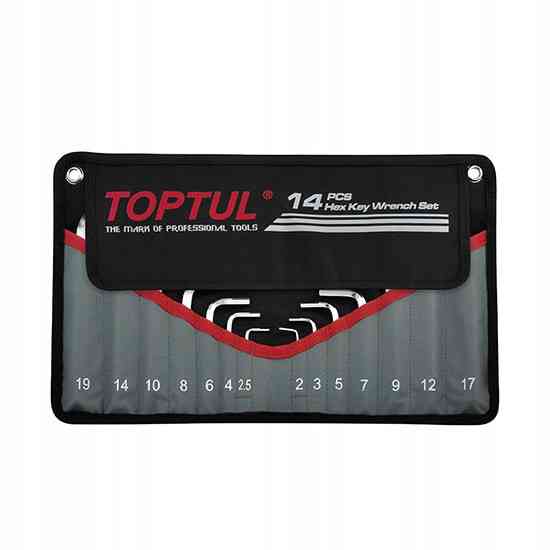 Набор ключей шестигранных Г-обр. TOPTUL 2-19мм 14ед. в чехле GPAQ1401 Харків
