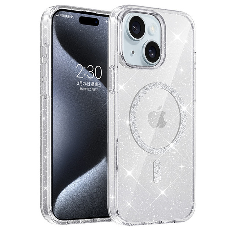 Чехол TPU Eclipse Sparkle Magnetic Fit для Apple iPhone 14 / 13 (6.1") Херсон - зображення 1