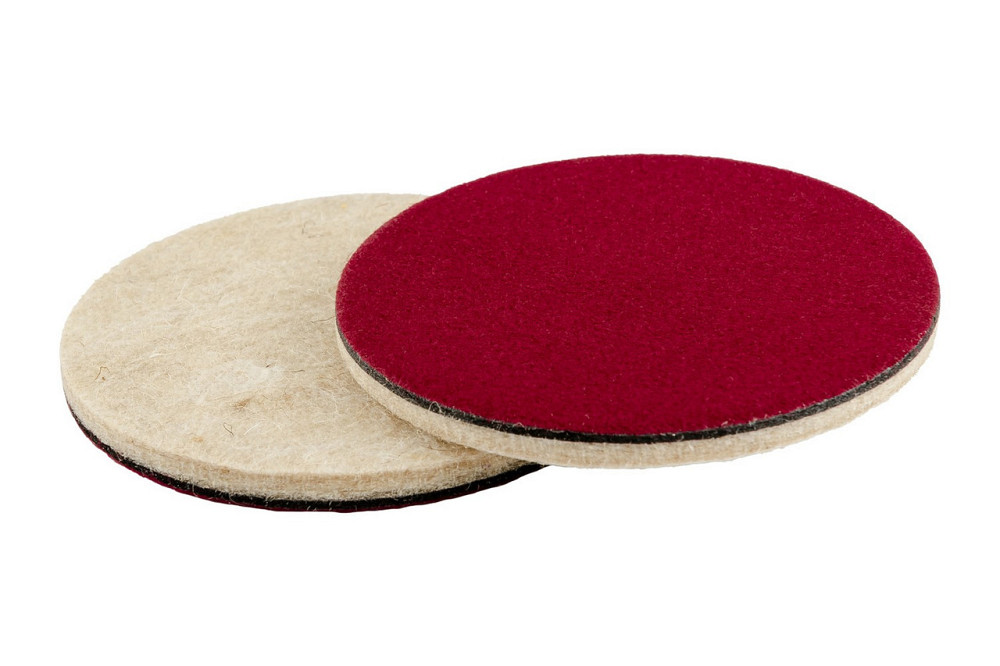 Круг полировочный MASTERTOOL на липучке из натурального войлока мягкий влагостойкий 6 мм Ø 150 мм на Харків - зображення 3