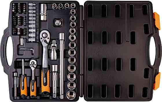Набор инструментов MASTERTOOL PROFI ¼"&½" 72 шт 4-13 мм 10-27 мм CrV50BV30 противоударный кейс 78-50 Харків