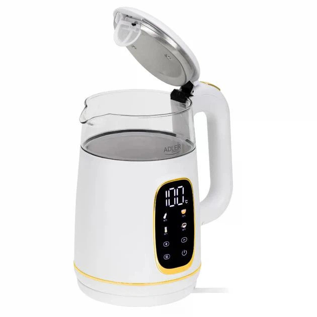 Электрочайник Adler AD 1305 white silver 1.7 л белый с серебристым Киев - изображение 7