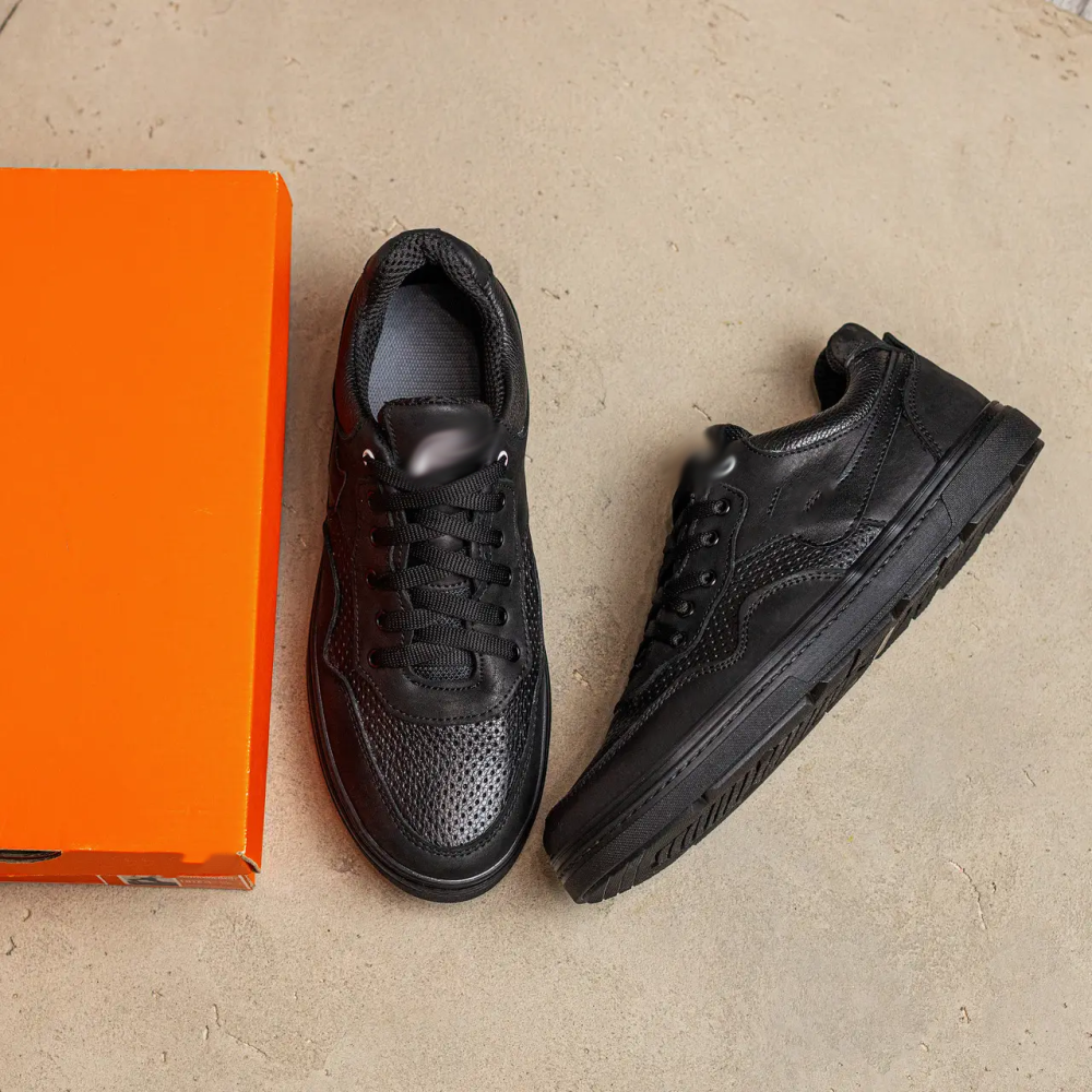 Мужские кожаные летние кроссовки, перфорация Київ - зображення 5