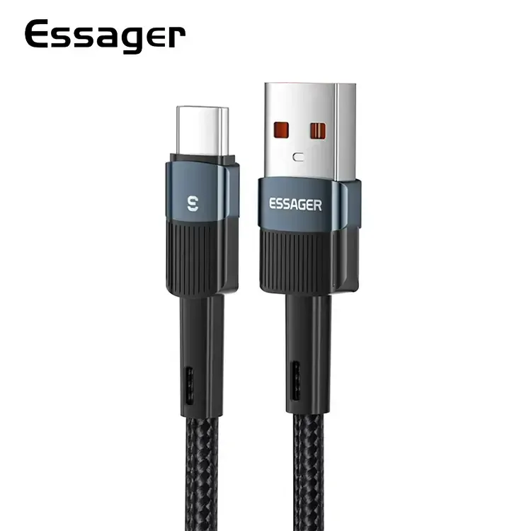 Зарядний кабель Fast Charge ESSAGER 6A Type-C 1 метр Мукачево - изображение 1