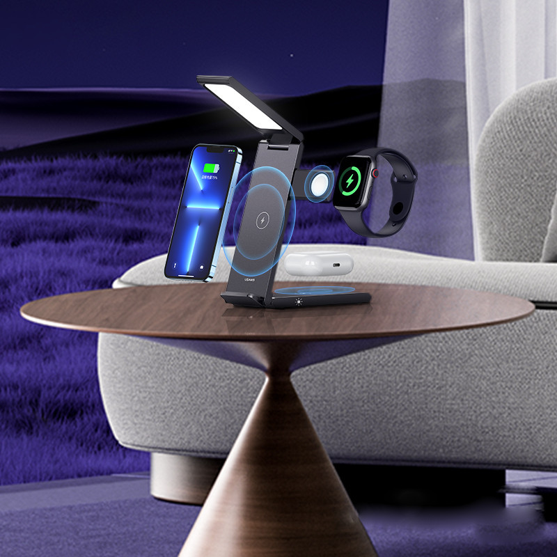 БЗУ Usams US-CD181 15W 3in1 with Table Lamp Херсон - изображение 8