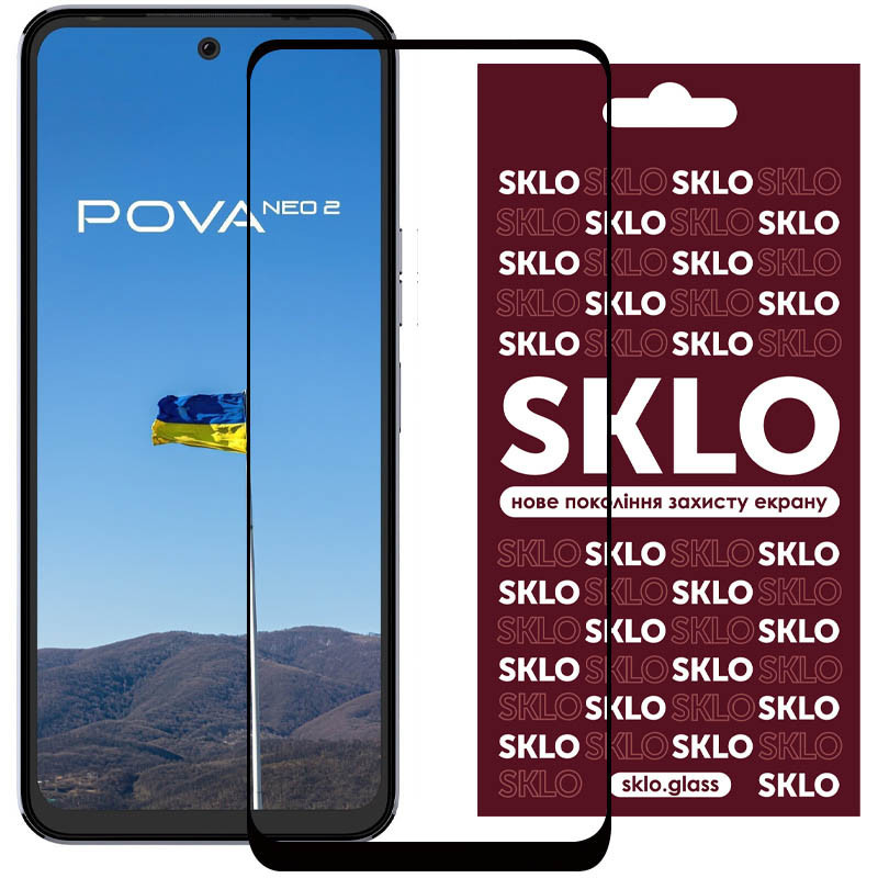 Защитное стекло SKLO 3D для TECNO Pova Neo 2 (LG6n) Херсон - зображення 1