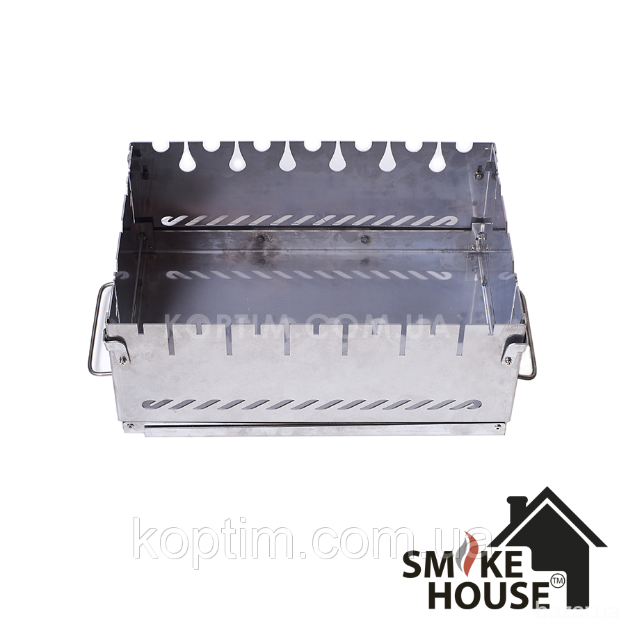 Раскладной мангал из нержавеющей стали Smoke House Case6 DeLuxe Харків - зображення 4