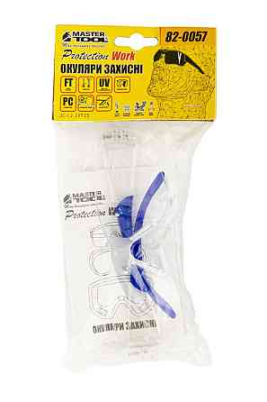 Очки открытые MASTERTOOL GTS боковая защита мягкие заушники прозрачные 82-0057 Харьков