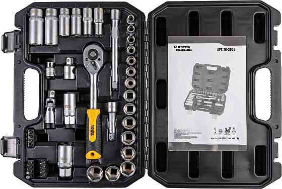 Набор инструментов MASTERTOOL ⅜" 39 шт 8-22 мм CrV кейс с металлическими замками 78-3039 Харків