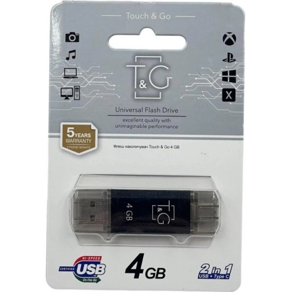 Флеш пам'ять T&G 009 4GB Star Series Black (TG009TC-4GBK) Харків - зображення 2