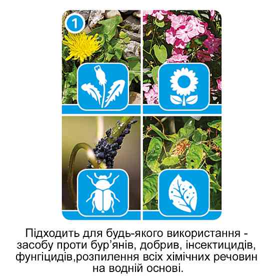 Опрыскиватель HoZelock 4312 Pulsar Plus 12 л + многорежимная форсунка Multi Nuzzle в комплекте Київ