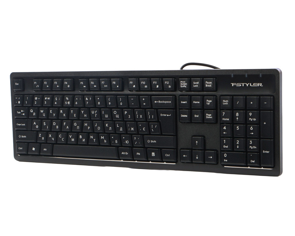 Клавиатура компьютерная проводная A4Tech FKS12(Black) черная Київ - зображення 2