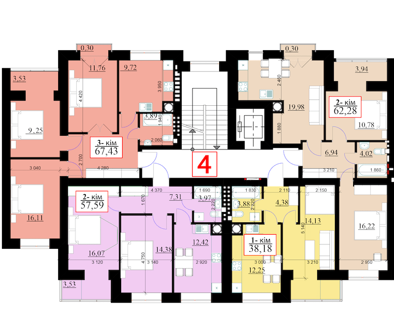 3к квартира в новобудові біля озера в м. Івано-Франківськ в ЛИПКИ-2 Івано-Франківськ - зображення 2