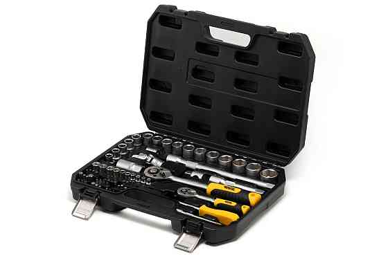 Набор инструментов MASTERTOOL ¼"&½" 72 шт 4-13 мм 10-27 мм CrV кейс с металлическими замками 78-5072 Харків