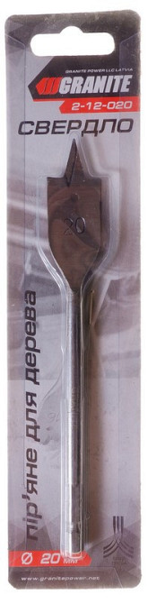 Сверло для дерева GRANITE перьевое 20х152 мм 6-гранный хвостовик ¼" 2-12-020 Харьков - изображение 2