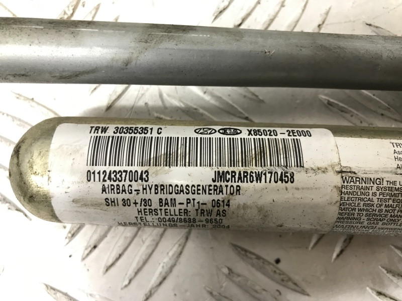 Airbag потолка(шторка) правый Hyundai Tucson JM 2.0 DIESEL D4EA 2004 (б/у) Київ - зображення 5