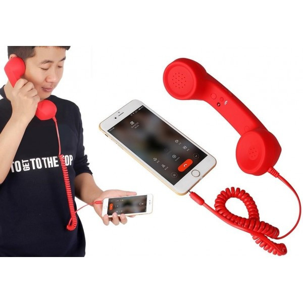 DM Ретро трубка High Quality Classic 3.5mm Mic Pink (Код товару:35574) Харків - зображення 2