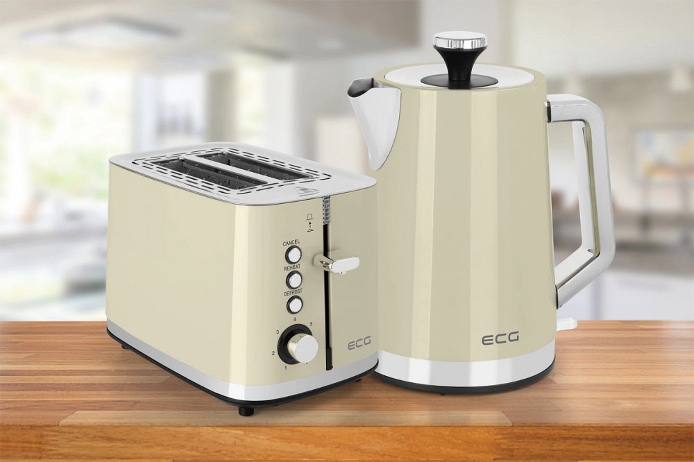 Тостер ECG ST 2766 Vintage Vanilla 925 Вт бежевый Киев - изображение 3