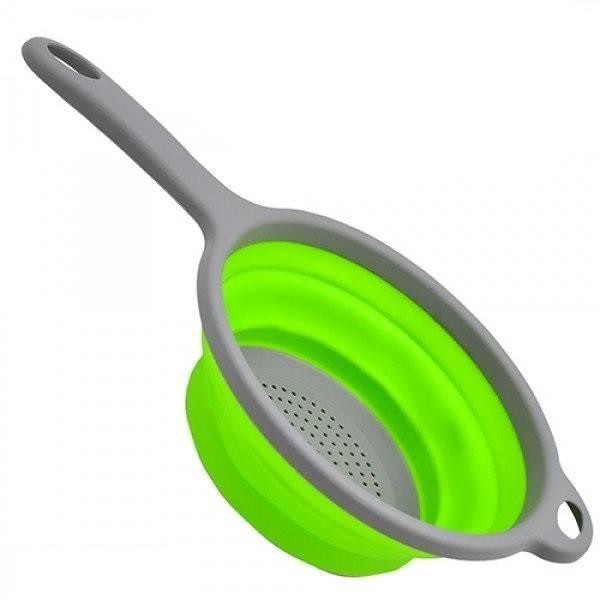 Друшляк складний силіконовий Frico FRU-088-Green 40.5 см зелений Киев - изображение 1