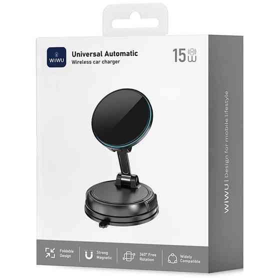 Автодержатель с БЗУ WIWU CH-326 Universal Vacuum Suction Magnetic 15W Херсон