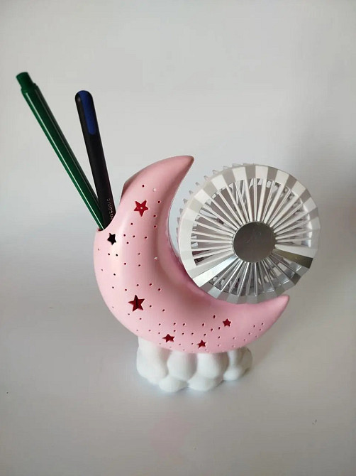 Вентилятор настольный с подсветкой Atlanfa Fan Moon Fan HQ 66-21 2 Вт Киев - изображение 1