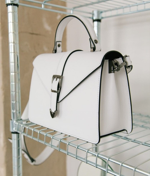 Стильна біла сумка кожаная Італійська кросс-боді TS000190 Київ - зображення 1