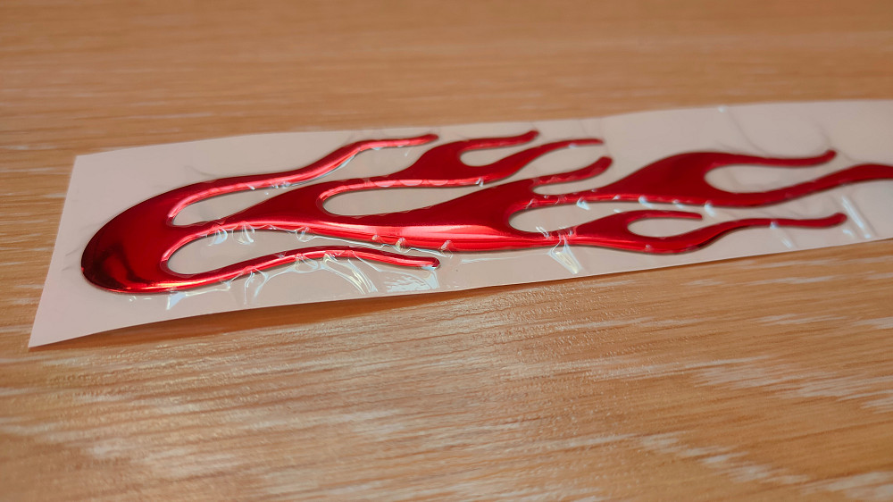 Наклейка на авто Огонь выпуклая на авто-мото Бориспіль - зображення 5