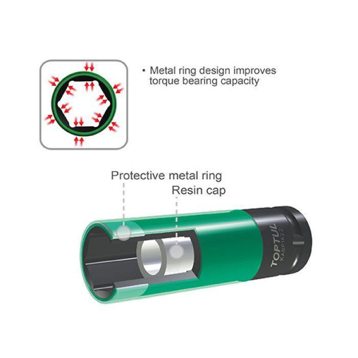 Головка ударная TOPTUL 1/2" длинная для шиномонтажа 19мм Pro-Series KABP1619 Харьков - изображение 2