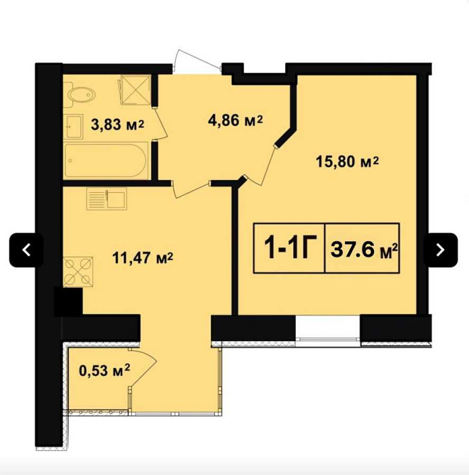 продажа 1-к квартира Киево-Святошинский, Гостомель, 37000 $ Гостомель - зображення 2