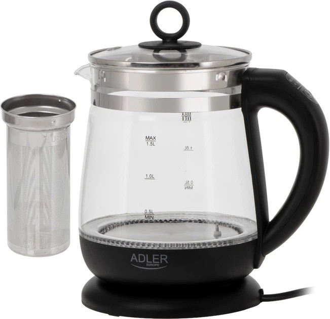 Электрочайник Adler AD 1299 black 1.5 л черный Київ - зображення 2