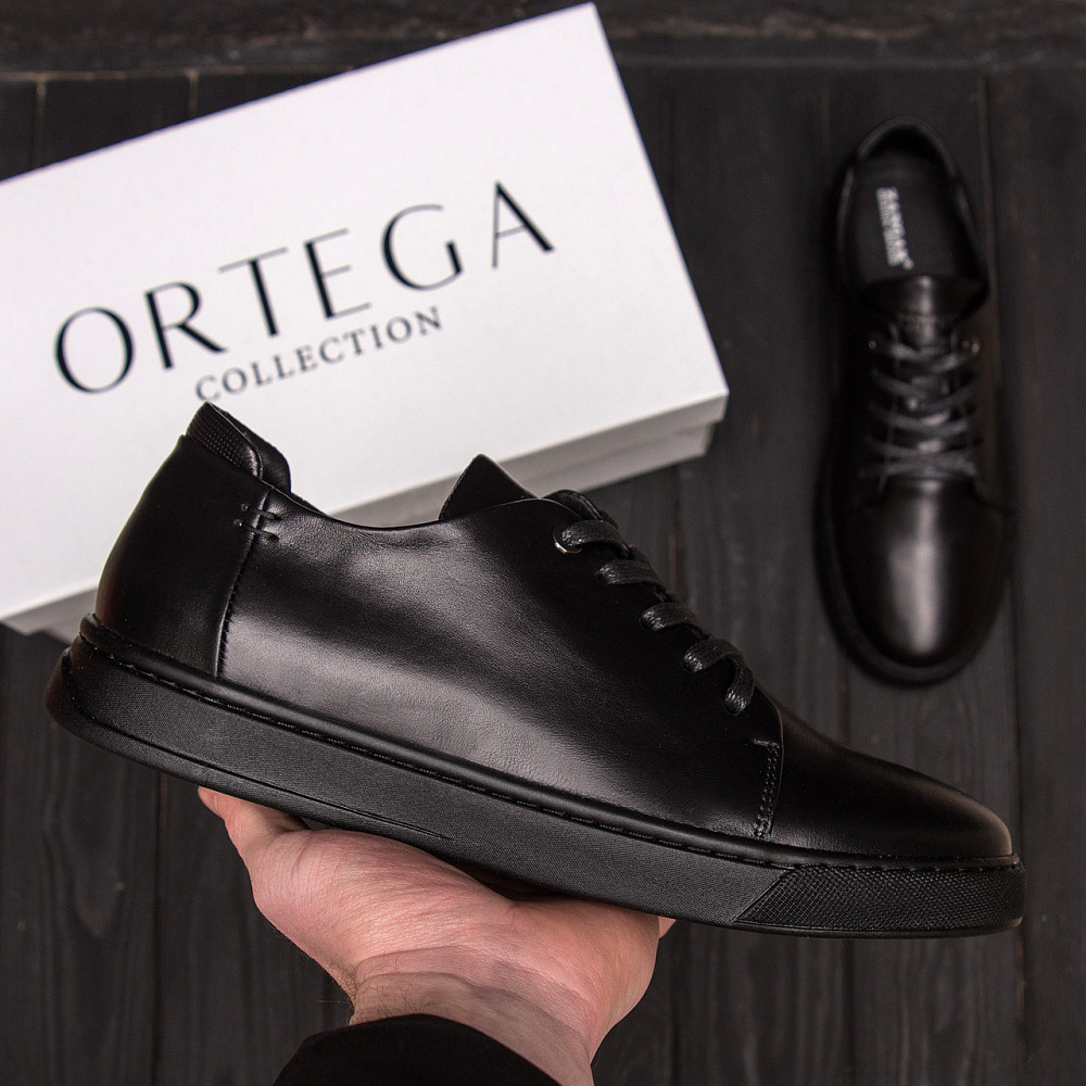 Мужские кожаные кеды ZG  Black Київ - зображення 10