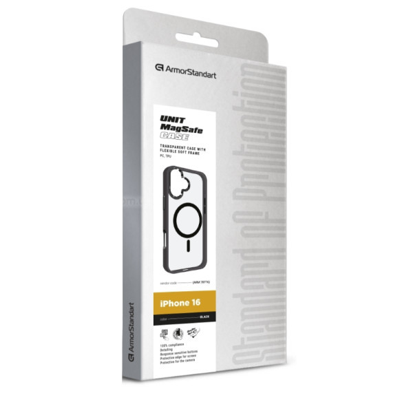 Чохол ArmorStandart Unit MagSafe для iPhone 16 Black (ARM78776) (Код товару:39129) Харків - зображення 2