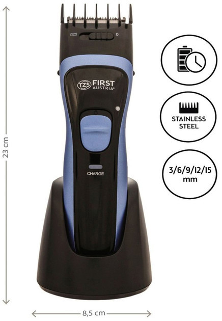 Машинка для стрижки волос в наборе First FA-5676-5 3 Вт черная Київ - зображення 2