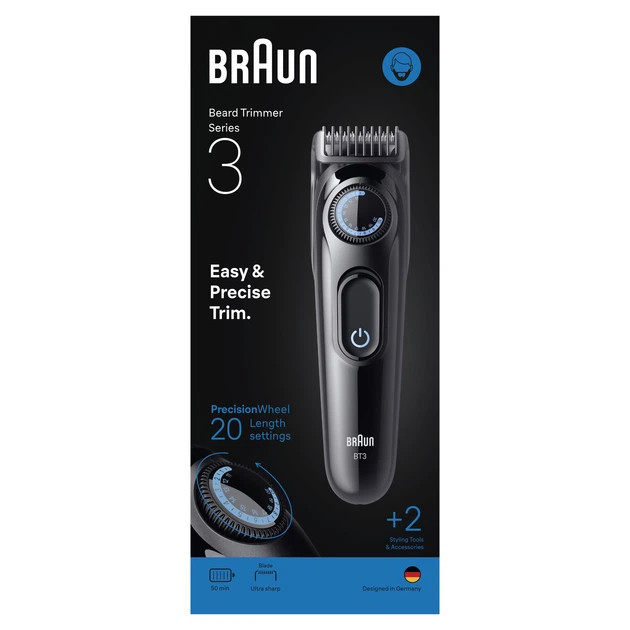 Триммер для усов и бороды Braun Beard Trimmer Series 3 BT3500 2 Вт черный Киев - изображение 8
