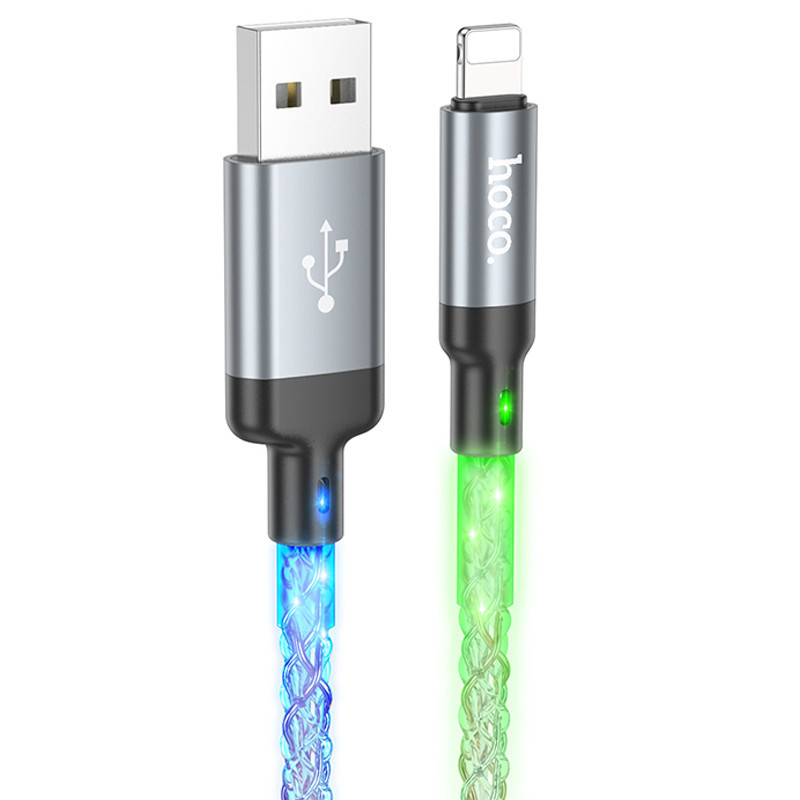Дата кабель Hoco U112 Shine 2.4A USB to Lightning (1m) Херсон - зображення 1