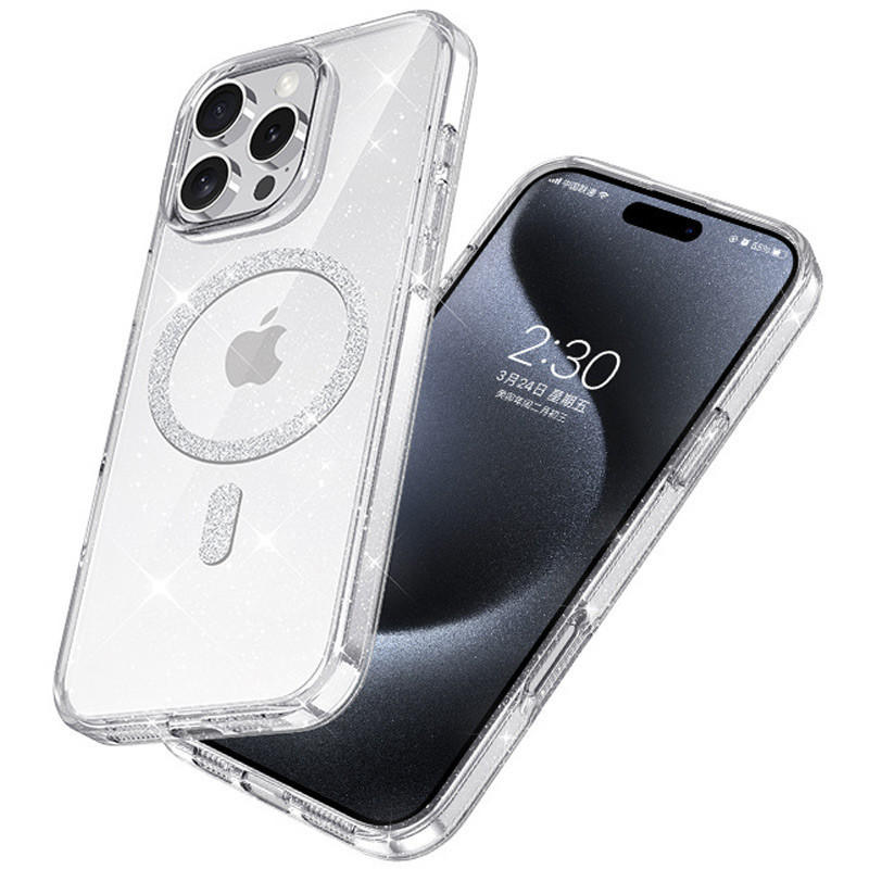 Чехол TPU Eclipse Sparkle Magnetic Fit для Apple iPhone 16 Pro (6.3") Херсон - зображення 7
