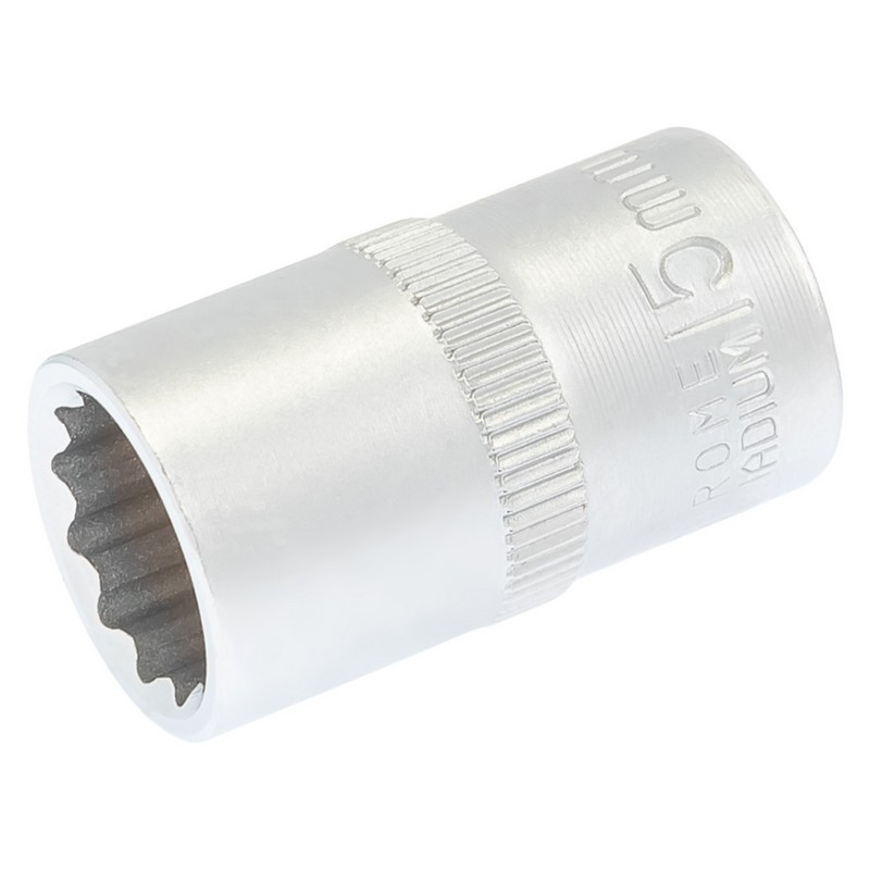 Головка торцевая MASTERTOOL 12-гранная ½" 15 мм L 40 мм CrV 78-0615 Харків - зображення 1