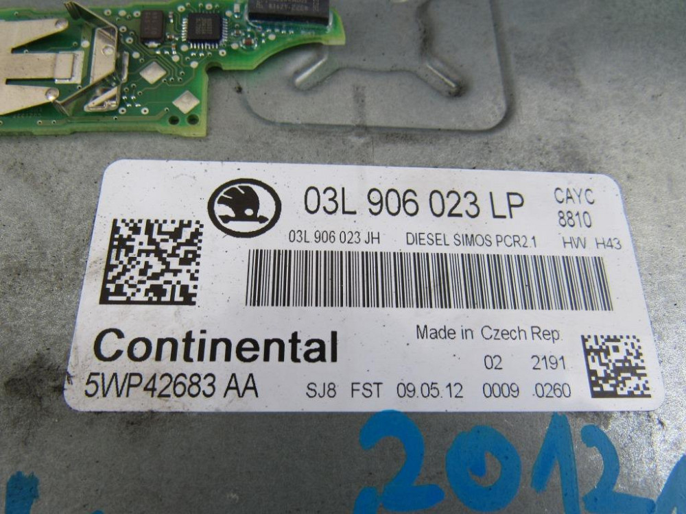 Блок управления двигателем Skoda Octavia A5 1.6 tdi 2009-2013 (03L906023LP) Ковель - изображение 4